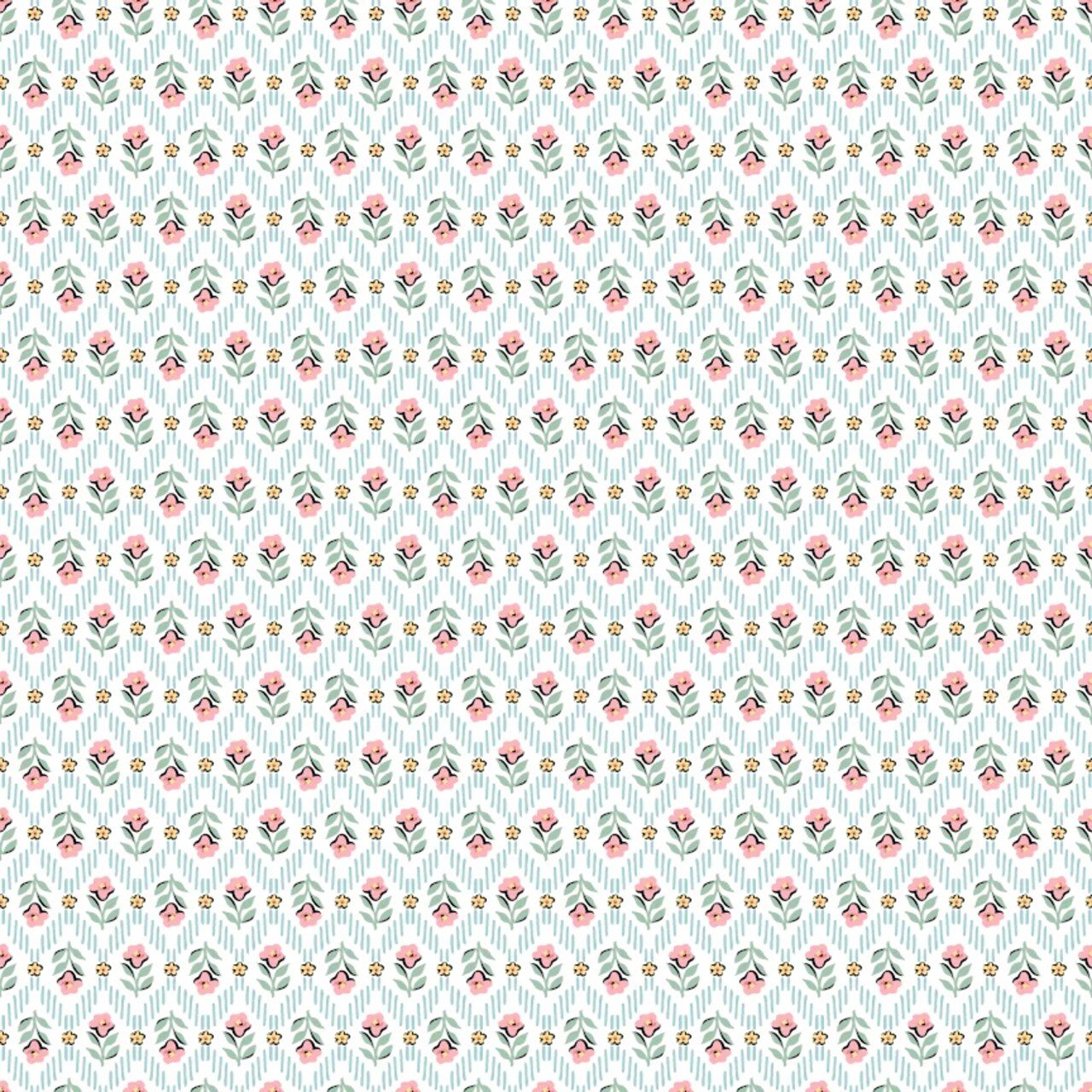 Fabric Poppie Cotton Blue Attic Curtains Granny's Sewing Room by the Quarter Yard GS25905